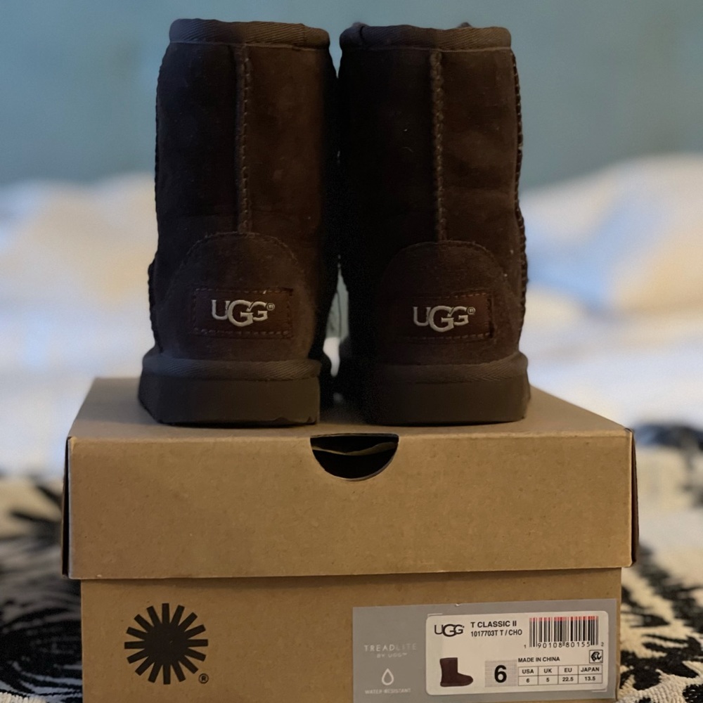 Chocolate brown toddler UGG boots